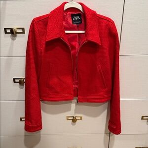 Zara Women's Bold Red Blazer